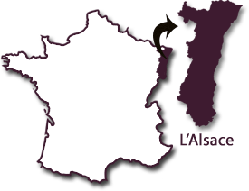 Carte de France situant l’Alsace