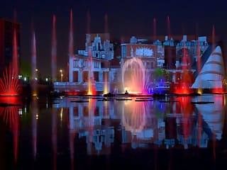 Spectacle d'eau et de lumière à Strasbourg